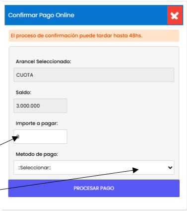 Paso 3: Configuración del Pago